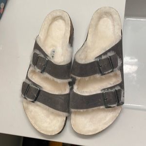 Birkenstock Arizona shearling slide